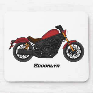 Cool cruiser style motorcycle mouse pad