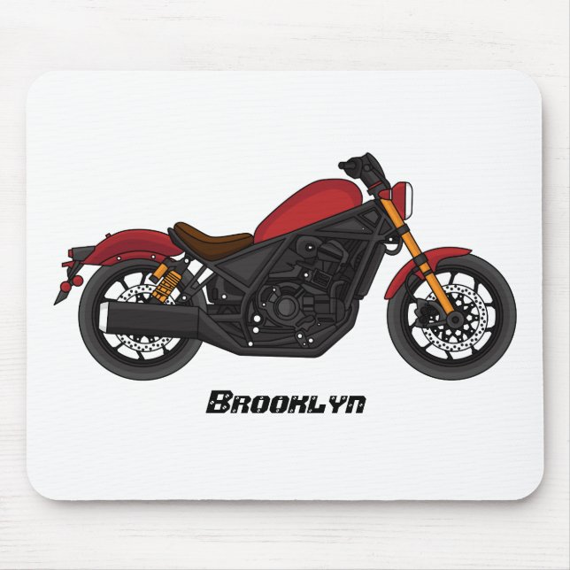 Cool cruiser style motorcycle mouse pad (Front)