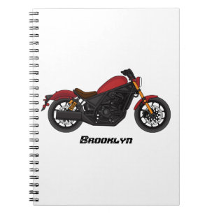 Cool cruiser style motorcycle  notebook