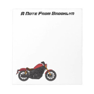 Cool cruiser style motorcycle notepad