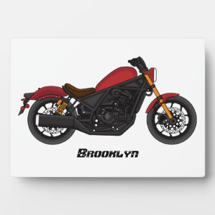 Cool cruiser style motorcycle  plaque