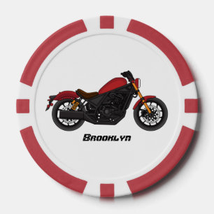 Cool cruiser style motorcycle poker chips