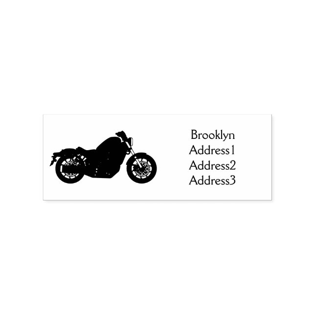 Cool cruiser style motorcycle rubber stamp (Imprint)
