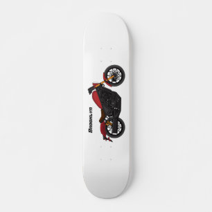 Cool cruiser style motorcycle  skateboard