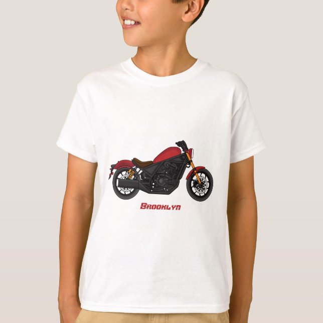 Cool cruiser style motorcycle T-Shirt (Front)