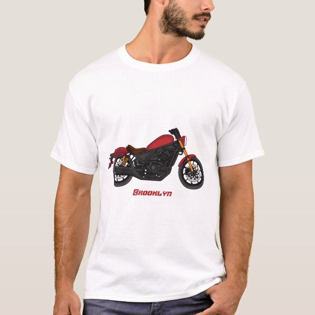 Cool cruiser style motorcycle  T-Shirt (Front)