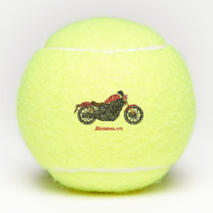 Cool cruiser style motorcycle  tennis balls