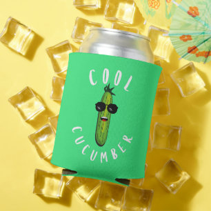 Cool Cucumber Funny Vegan  Can Cooler