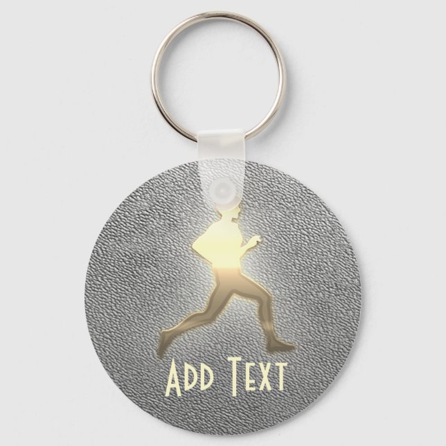 Cool Custom Athletics Jogger Sport Key Ring (Front)