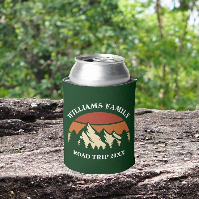 Cool Custom Family Reunion Sunset Green Forest Can Cooler (Creator Uploaded)