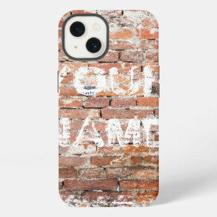 Cool Custom Graffiti "your name here " on Brick iPhone 13 Case