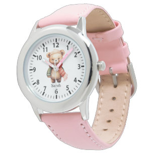 Cool Custom Name Bear with Attire and Hat Watch