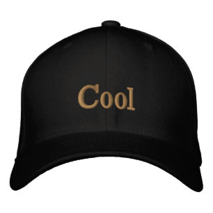 Cool Custom Text Black Flexfit Wool Stylish Visor Embroidered Hat
