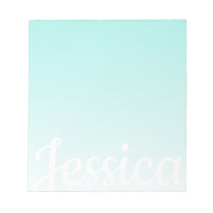 Cool Customisable Teal Gradient Ombre Your Script Notepad