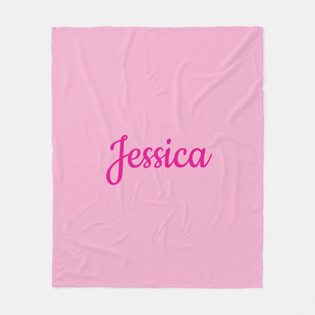 Cool Customisable Text Fleece Blanket (Front)