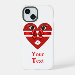 Cool & Customisable Valentine's Day Heart Design iPhone 15 Case
