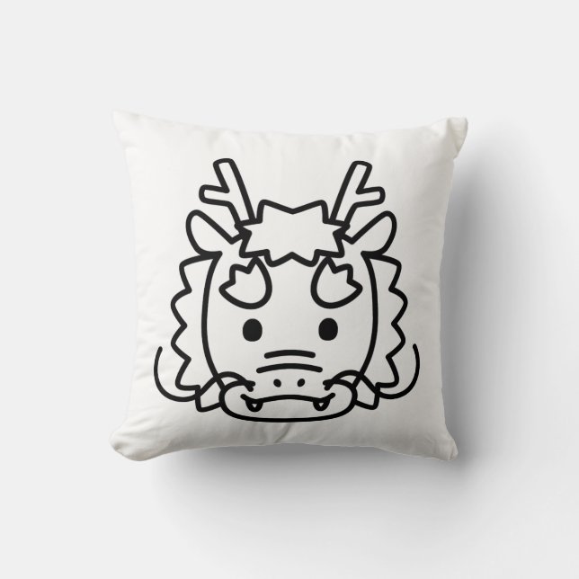 Cool Cute Dragon Pillow for kids and decoration (Front)