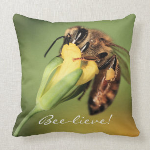 Cool Cute Fun Honey Bee Believe Inspiration Cushion
