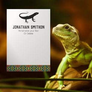 Cool Cute Funny Animal Lizard Personal Stationery Card