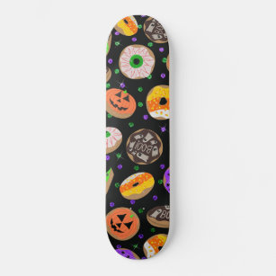 Cool Cute Glitter Confetti Donuts Halloween Skateboard