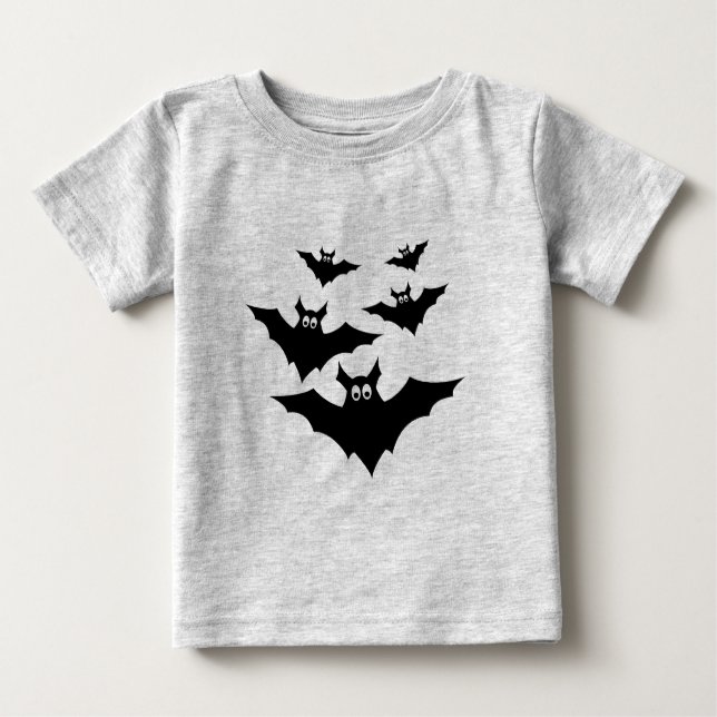 Cool cute Halloween bats Baby Shirt (Front)