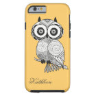 Cool Cute Hipster Retro Groovy Owl Monogram
