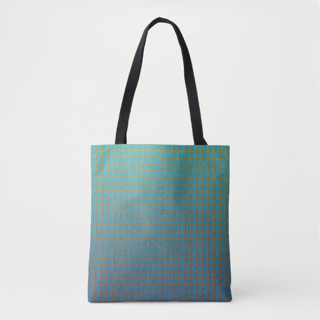 Cool Cute Modern Unique Square Pattern Tote Bag (Front)