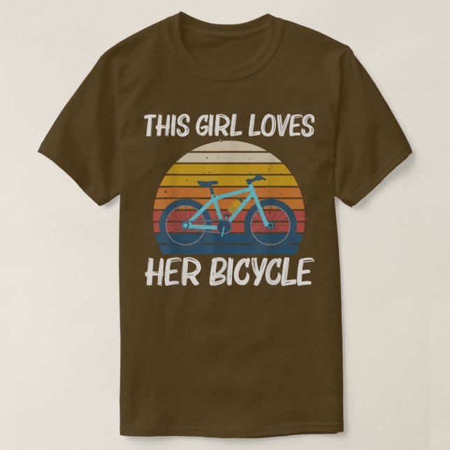 Cool Cycling Design For Girls Women Biking Bicycle T-Shirt (Design Front)