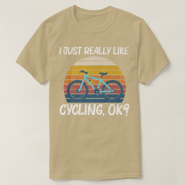 Cool Cycling Design For Men Women Biking Bicycle C T-Shirt (Design Front)