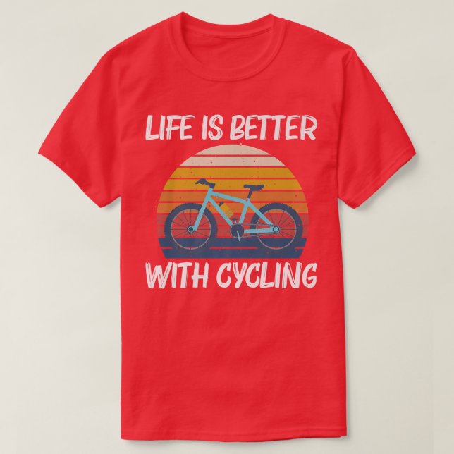 Cool Cycling Design For Men Women Biking Bicycle C T-Shirt (Design Front)