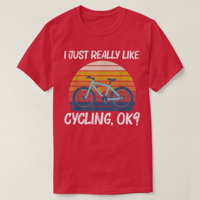 Cool Cycling Design For Men Women Biking Bicycle C T-Shirt (Design Front)