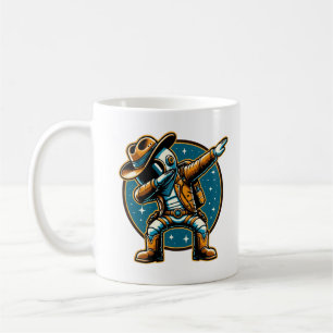 Cool Dabbing Astronaut Cowboy Space Halloween Coffee Mug