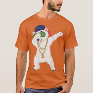 Cool Dabbing Dancing Polar Bear Wear Sunglasses Ha T-Shirt