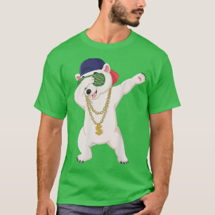 Cool Dabbing Dancing Polar Bear Wear Sunglasses Ha T-Shirt