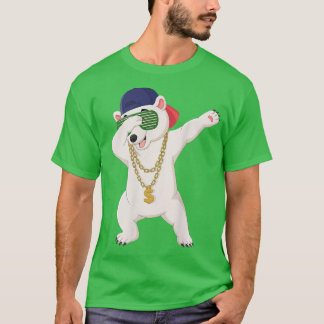 Cool Dabbing Dancing Polar Bear Wear Sunglasses Ha T-Shirt
