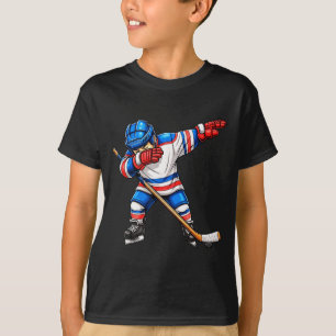 Cool Dabbing Hockey Player Boys Kids Ice Hockey T-Shirt
