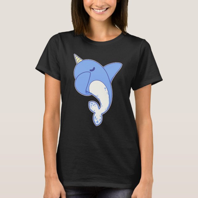 Cool Dabbing Narwhal T-Shirt (Front)