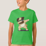 Cool Dabbing Pug with Sunglasses Shirt<br><div class="desc">Pugs love dabbing too,  and this little fellow rocks it! An original design featuring a cool little pug wearing sunglasses.</div>