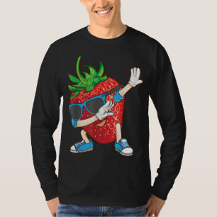 Cool Dabbing Strawberry Funny Love Dancer Sweet Fr T-Shirt