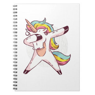 Cool Dabbing Unicorn Rainbow Trendy Dance Moves Notebook