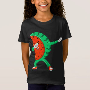 Cool Dabbing Watermelon Funny Fruit Dancing Athlet T-Shirt