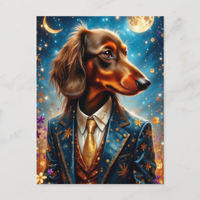 Cool Dachshund  Postcard (Front)