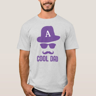 Cool Dad Best Dad Ever fun custom Monogram hat T-Shirt
