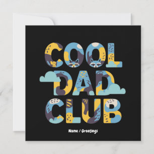 Cool Dad Club Funny Father's Day Birthday Gift  Invitation