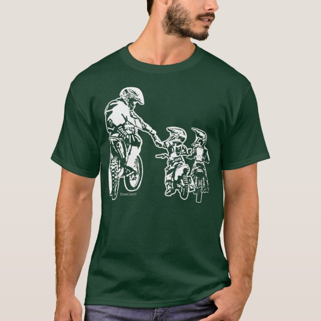 Cool Dad Dirt Bike Rider Motocross Men Youth T-Shirt (Front)