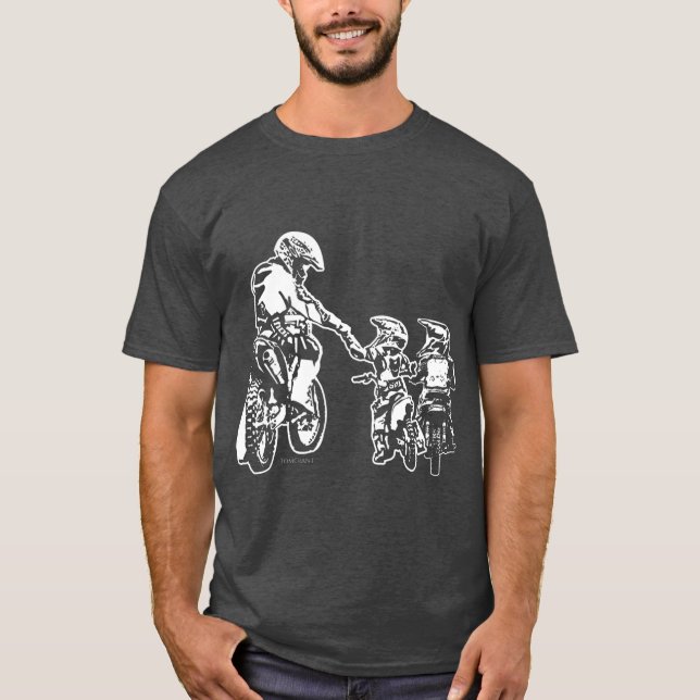 Cool Dad Dirt Bike Rider Motocross Men Youth T-Shirt (Front)