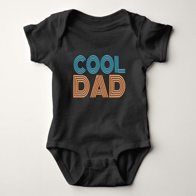 Cool Dad Father's Day Neon Typography | Bodysuit (Front)