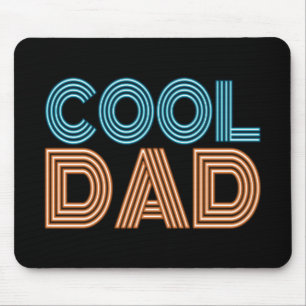 Cool Dad Father's Day Neon Typography   Mouse Pad