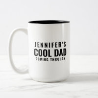Cool Dad Personalised Tall Two-Tone Coffee Mug