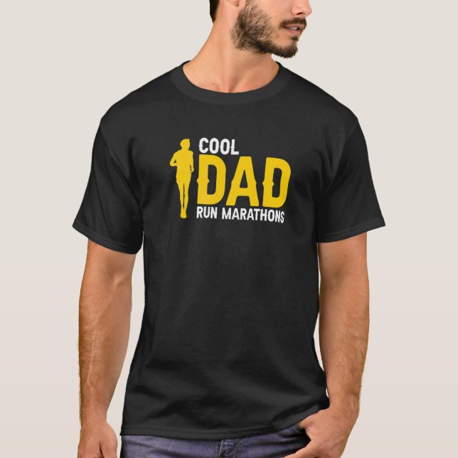 Cool DAD Run Marathons Awesome Runner For DADS Pre T-Shirt (Front)